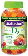 Vitamin D3 Gummy Vitamins Assorted Flavors 150 Count