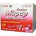 3 Pack Mapap Junior Strength 160Mg Rapid Tabs Meltaway Bubblegum Flavor 24 Ct 3 Pack=72Ct *Compare To Junior Strength Meltaways And Save!*
