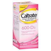 Caltrate Calcium Vitamin D 600+D Tablets 60 Ea 2Pc