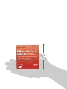 2 Pack Of 60 Mucus Relief Pe Generic For Sinus Congestion Ir Tablets 60 Count