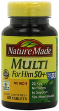 Multi For Him 50+ Multiple Vitamin And Mineral Supplement Tablets 90Count