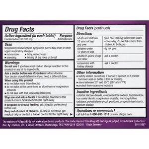 Allergy Original Prescription Strength 180Mg 70 Count