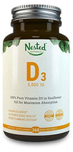 Vitamin D3 5000 Ius In Sunflower Oil For Maximum Absorption | Nongmo Made From Purified Lanolin | Promotes Strong Bones Healthy Teeth | Premium Quality Sourced From Usa | No Fishy Aftertaste