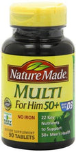 Multi For Him 50+ Multiple Vitamin And Mineral Supplement Tablets 90Count