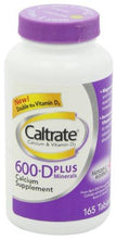 Caltrate Calcium Vitamin D3 Supplement 600+D3 Plus Minerals Tablet 600 Mg 165 Count