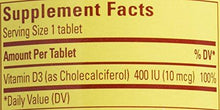 Vitamin D3 400 I.U. 100 Count Pack Of 2