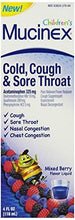 Children Cold Cough And Sore Throat Liquid Mixed Berry 4 Ounce