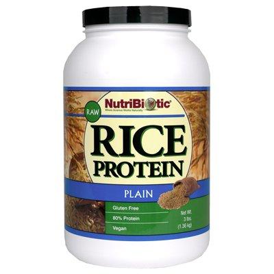 Nutribiotic Rice Protein Powder Raw Vegan Plain 3 Lbs