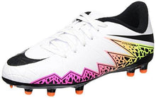 Kids Hypervenom Phelon Ii Fg White/Black/Total Orange/Volt Soccer Cleat 5.5 Kids Us