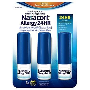 Allergy 24Hr Nondrip Nasal Spray 120 Sprays 3 Pk. Pack Of 2