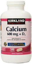 Kirkland Signature Calcium 600 Mg+D3 500Count Tablets