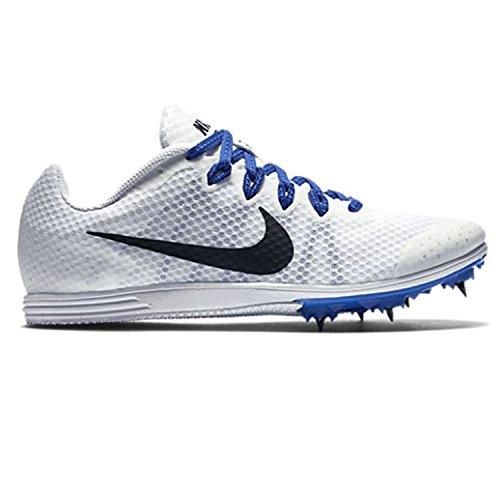Zoom Rival D Distance Track Spikes Shoes White Racer Blue Size 3 1.5