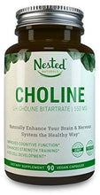Choline 550Mg | Supports Memory + Cognitive Function | Vital For Pregnant Mothers Seniors | Also Promotes Brain Nervous System Cell Infant Health | Vegan Nongmo Supplement |