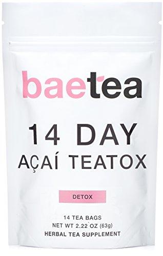 Baetea 14 Day Acai Teatox: Gentle Detox Tea. Reduce Bloating And Constipation. Appetite Suppressant. 14 Pyramid Tea Bags. Natural Weight Loss Tea. Ultimate Body Cleanse.