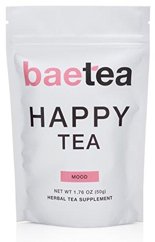 Baetea Happy Tea: Natural PickMeUp 25 Servings With Hibiscus Rose Hips And Peppermint. Ultimate Way To Revitalize The Mind And Body