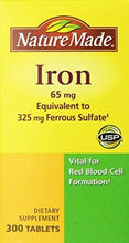 Iron 65Mg Equivalent To 325 Mg Ferrous Sulfate 300 Tablets