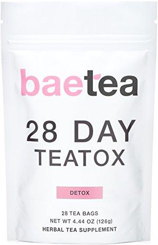 Baetea 28 Day Teatox: Gentle Detox Tea. Reduce Bloating And Constipation. Appetite Suppressant. 28 Pyramid Tea Bags. Natural Weight Loss Tea. Ultimate Body Colon Cleanse.