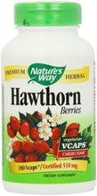 Hawthorn Berries 510 Mg. 180 Vegcapsules