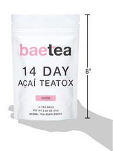 Baetea 14 Day Acai Teatox: Gentle Detox Tea. Reduce Bloating And Constipation. Appetite Suppressant. 14 Pyramid Tea Bags. Natural Weight Loss Tea. Ultimate Body Cleanse.