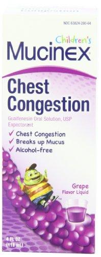 Children Chest Congestion Expectorant Liquid Grape 4 Ounce