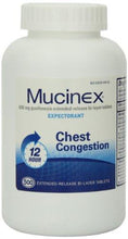 Se 12 Hr Chest Congestion Expectorant Tablets 500Ct