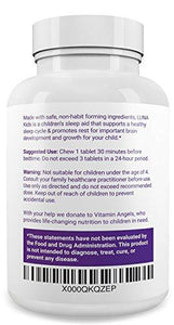 Luna Kids 60 Tabs #1 Natural Sleep Aid Supplement For Children 4+ And Sensitive Adults Herbal Gentle Safe Kids Sleeping Pill Made With Melatonin Valerian Chamomile Lemon Balm More