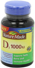 Vitamin D3 1000 Iu Value Size 180Count Softgels