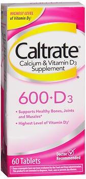 Caltrate 600 Plus D Calcium Supplement 60 Tablets Pack Of 3
