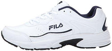 Fila Memory Sportland Running Shoe Whitefila Navymetc Silver 10.5 M US