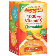 Emergenc Chewables Dietary Supplement Tablet 1000Mg Vitamin C And Vitamin B6 Orange Blast Flavor 40 Count