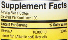 Vitamin A 10000 Iu 100 Softgels