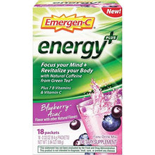 Emergenc Energy+ Dietary Supplement Drink Mix With Caffeine 0.33 Ounce Packets Blueberryacai Flavor 18 Count