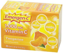 Emergenc Dietary Supplement Drink Mix With 1000 Mg Vitamin C 0.33 Ounce Packets Caffeine Free Tangerine Flavor 30 Count