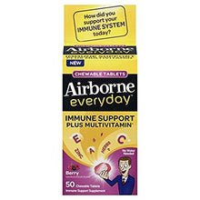 Airborne Everyday Berry Chewable Tablets 50 Count 1000Mg Of Vitamin C Multivitamin Immune Support Supplement