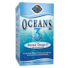 Ultra Pure Epa/Dha Omega 3 Fish Oil Oceans 3 Beyond Omega 3 Supplement With Antioxidants 60 Softgels