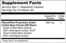 Green Coffee Bean Extract Pure With Antioxidants All Natural Weight Loss Supplement Maintains Normal Blood Sugar Levels 50% Chlorogenic Acid Nongmo 800Mg 60 Count