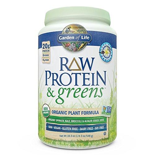 Greens And Protein Powder Organic Raw Protein And Greens With Probiotics/Enzymes Vegan Glutenfree Vanilla 19.3Oz 1Lb 3 Oz/548G Powder