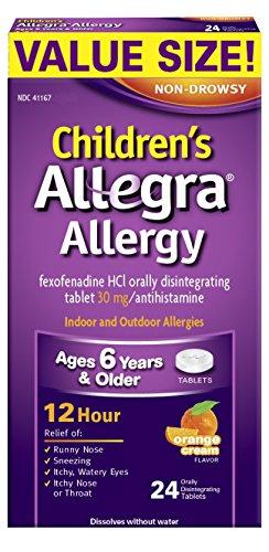 Children Allergy 12 Hour Orally Disintegrating Tablets Orange Cream Flavor 24 Count