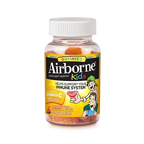 Airborne Kids Gummies Vitamin 667Mg Immune Support Supplement Assorted Fruit Flavors 21 Count