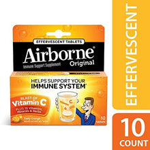 Airborne 30004 Immune Support Effervescent Tablet Zesty Orange 10/Box