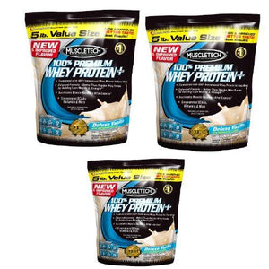 Scs Muscletech Premium Whey Protein Vanilla 5 Lbs. 3 Pack