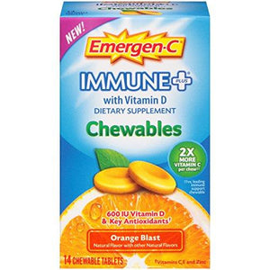 Emergenc Immune+ Dietary Supplement Orange Blast Flavor 14Count Chewables