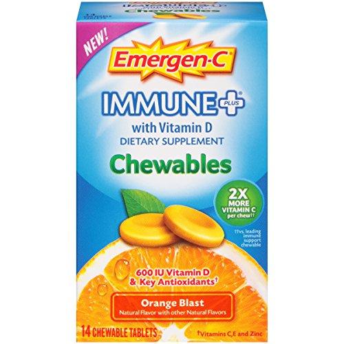 Emergenc Immune+ Dietary Supplement Orange Blast Flavor 14Count Chewables