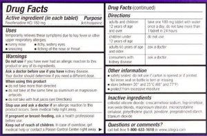 Adult 24 Hour Allergy Tablets 180Mg 140 Tablets