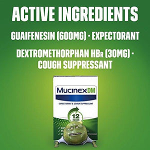 Dm 12 Hr Expectorant Cough Suppressant Tablets 40Ct
