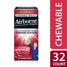 Airborne Original With Vitamin C Chewable Tablets Berry 32 Ea