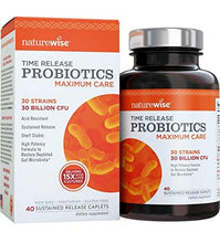 Maximum Care Timerelease Probiotics For And : High Potency 30 Strains 40 Caplets