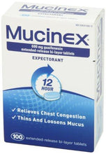 Se 12 Hr Chest Congestion Expectorant Tablets 100Ct