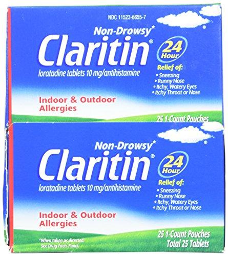 24Hour Nondrowsy Allergy Relief 25Individual Packets/Box