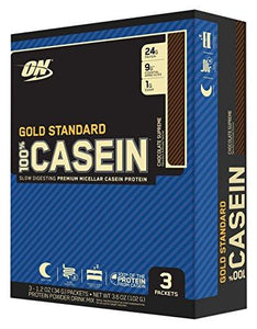 Gold Standard Casein Protein Powder Travel Size Chocolate Supreme 3 Count